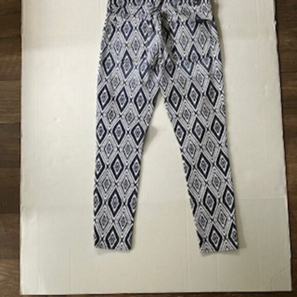 7 For All Mankind Cropped Skinny Graphic print Jeans Size 27 - Picture 2 of 6